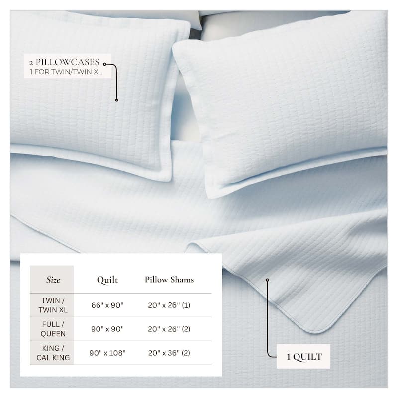 Linery & Co. Detailed Channel Stitch Microfiber Quilt Set With Shams.