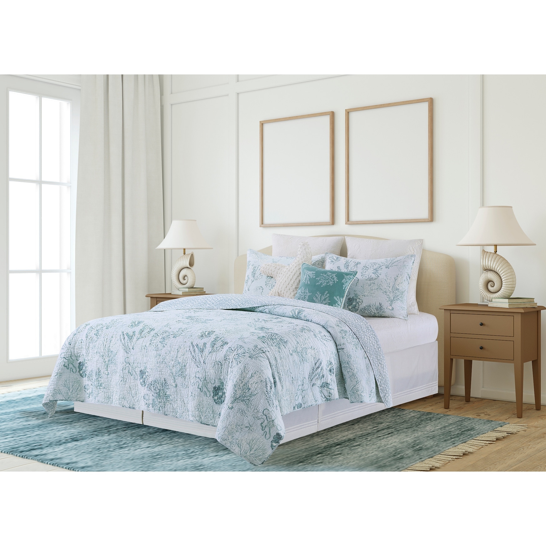 Cerulean Breeze Cotton Quilt Bedding Set