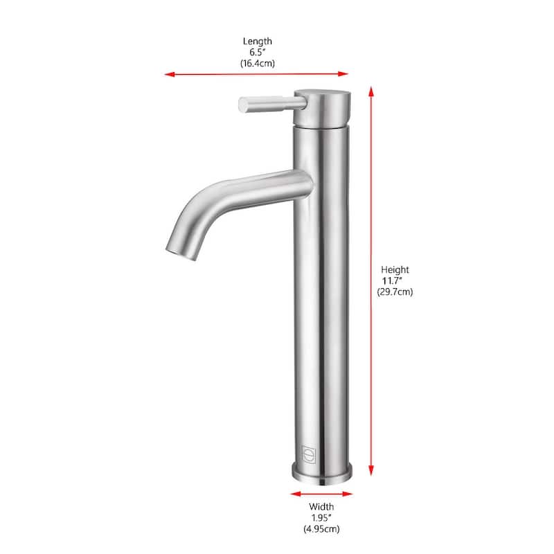 Elegant Lighting FAV-1007 Victor 1.5 GPM Vessel Single Hole Bathroom