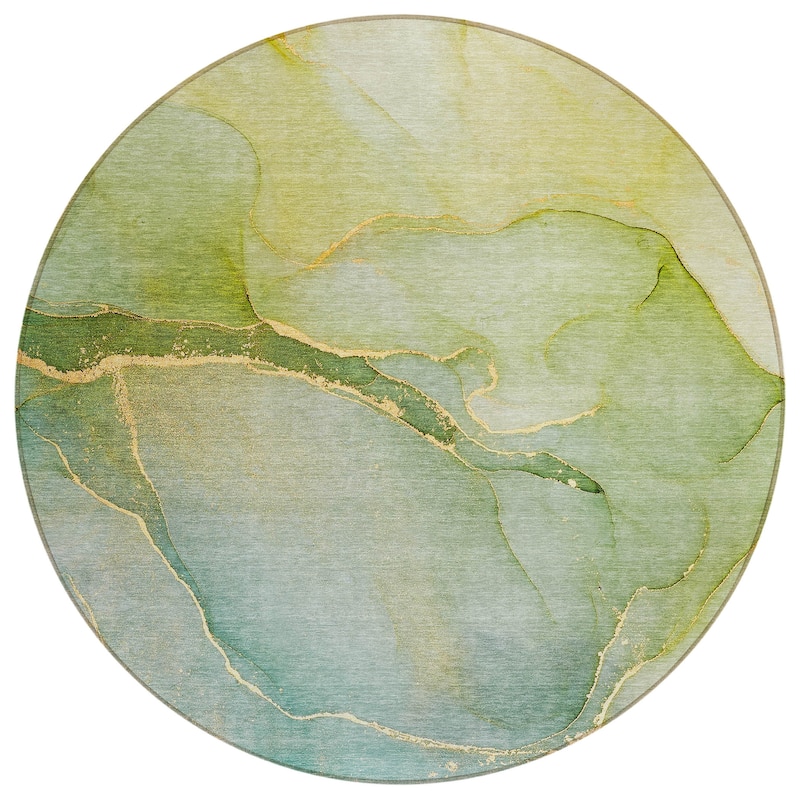 Machine Washable Indoor/ Outdoor Watercolor Chantille Rug