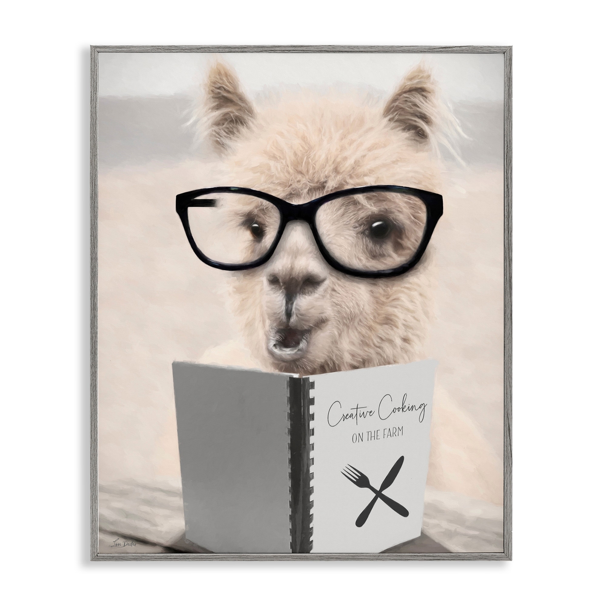 Stupell Cooking with Glasses Framed Giclee Art Design By Lori Deiter