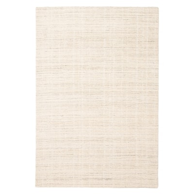 ECARPETGALLERY Hand Tufted Timeless Cream Wool Rug - 5'0 x 5'7