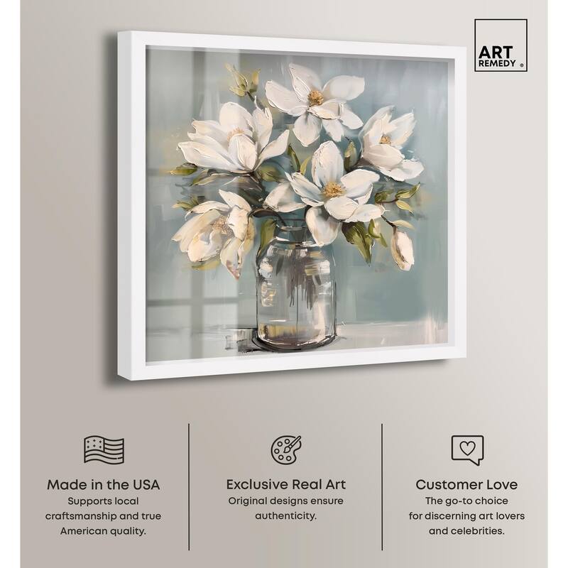 Prismatic Floral and Jar Shadowbox by Art Remedy