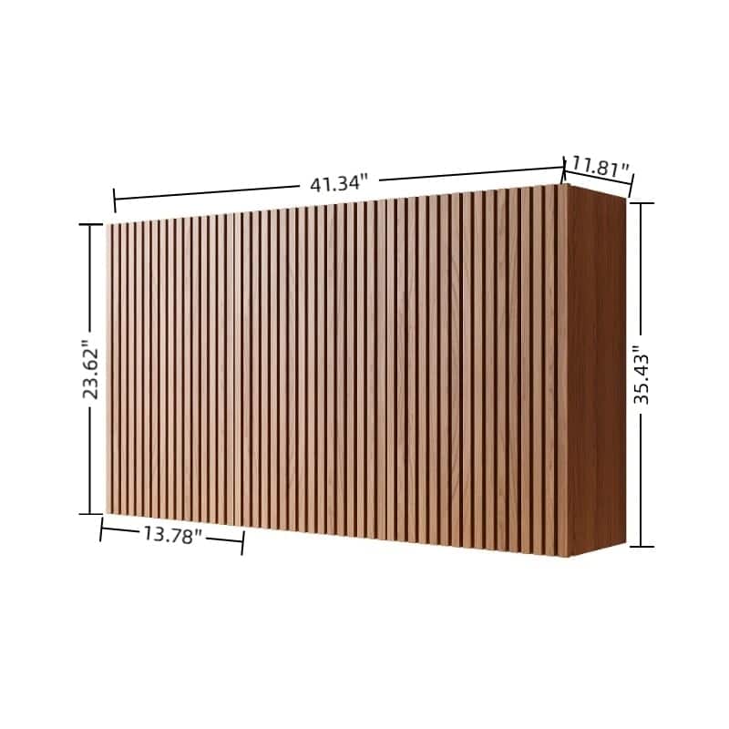 41" Bathroom Wall Mounted Cabinet, Composed of 3 Cabinets with Doors - Brown Oak