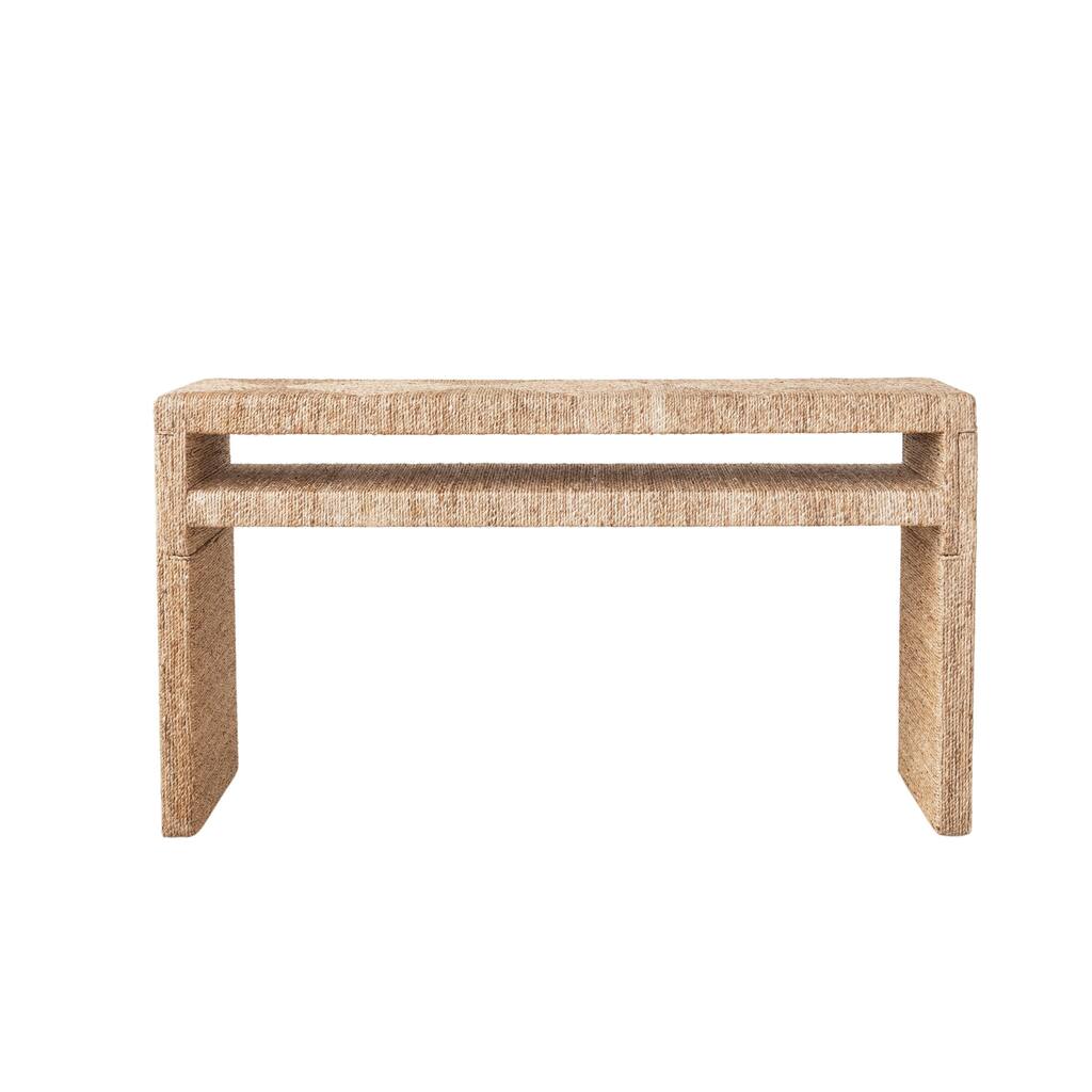 Acacia Wood and Water Hyacinth Console Table