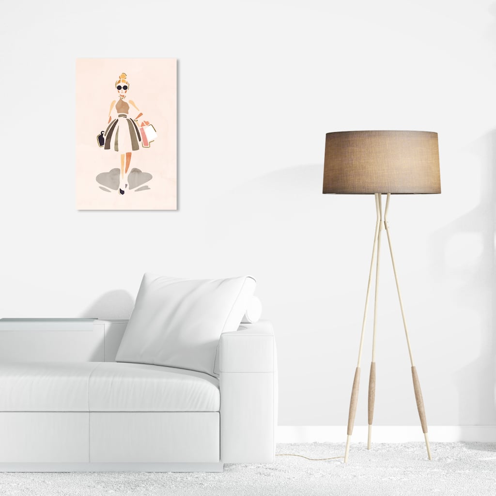 Wynwood Studio Canvas Fashion and Glam Abstract Girl Pink and Pastel Pink Glam Wall Art Canvas Print