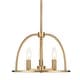 preview thumbnail 1 of 4, Abbott 3 Light Vibrant Gold Chandelier - 13.75'' W x 10'' H - 13.75'' W x 10'' H 13.75'' W x 10'' H