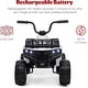 preview thumbnail 6 of 4, Kids Ride On ATV w/Remote Control 2 Speeds White