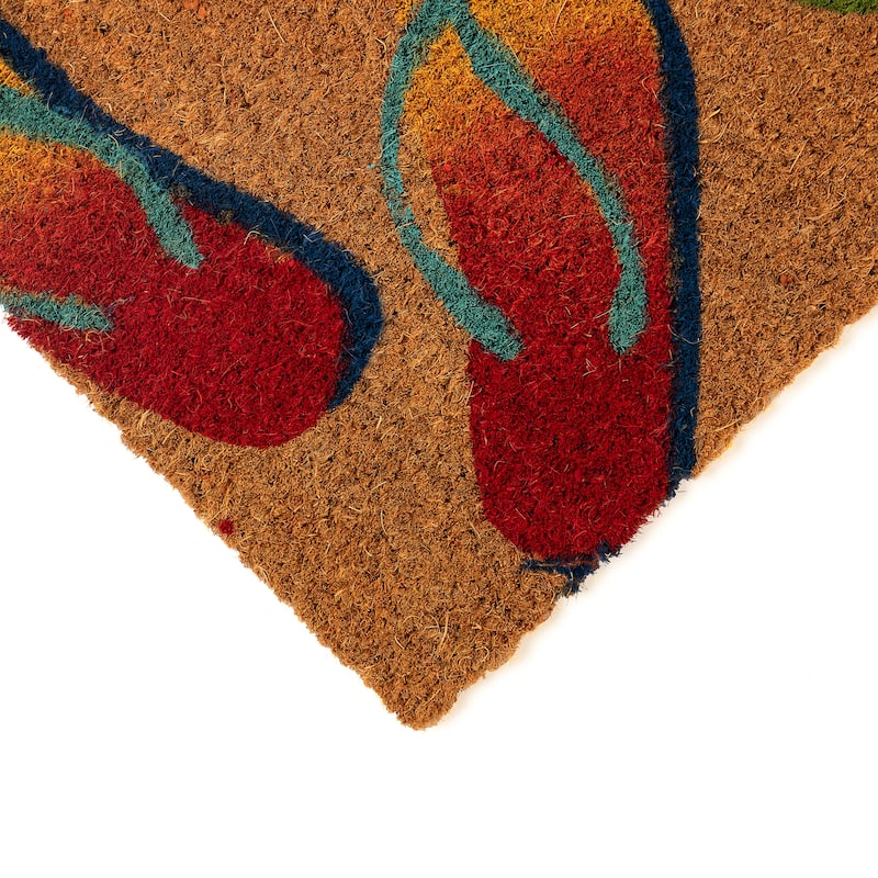 Liora Manne Natura Remove Flip Flops Outdoor Mat Spice 24"X36"