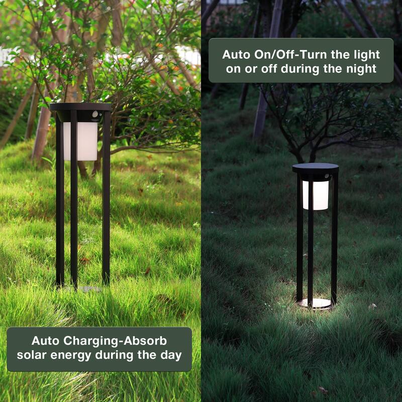 Inowel Solar Outdoor Light Pathway Garden Dusk to Dawn with Stake 1989 - 1989-600-BLACK