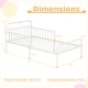 preview thumbnail 15 of 25, Twin Size Bed Frame with Headboard and Safety Side Guardrails-Black