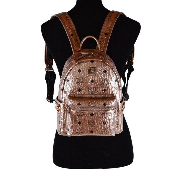 mcm champagne gold backpack