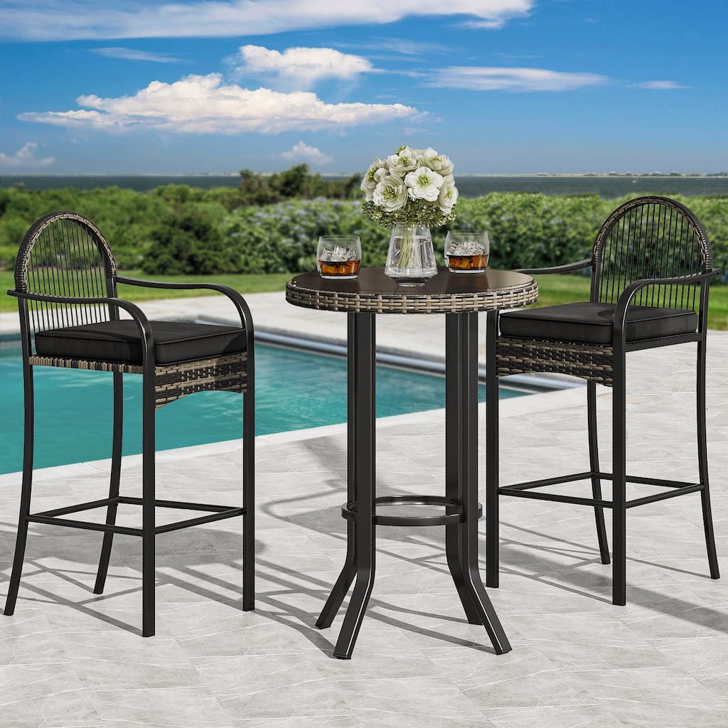 Round 2 - Person Outdoor Dining Set with Cushions