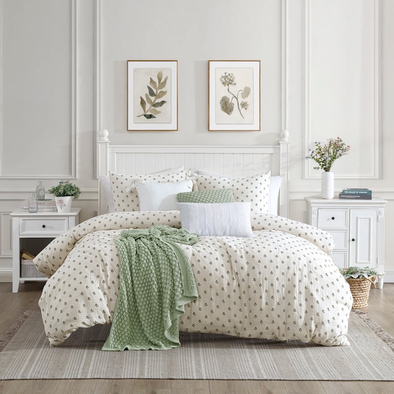 Peri Home Block Print Gauze Duvet Set
