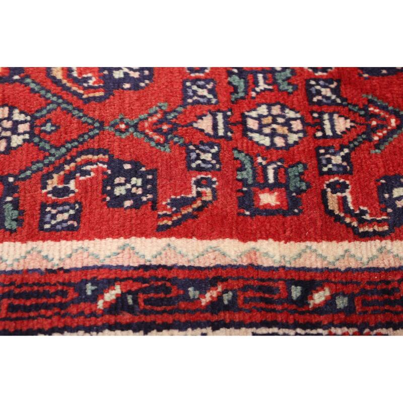 ECARPETGALLERY Hand-knotted Andelz Red Wool Rug - 2'8 x 10'4