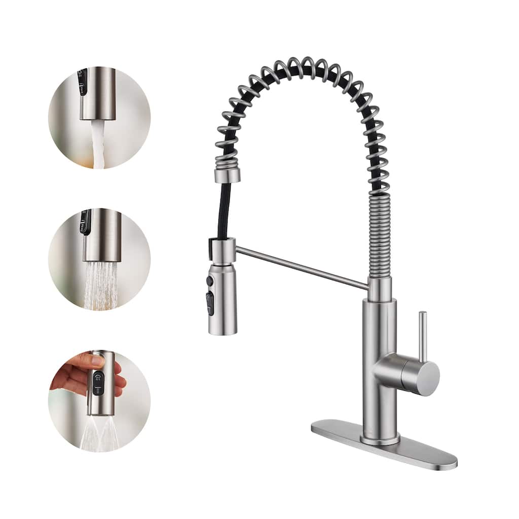 Single Handle Pull Down Sprayer Kitchen Faucet