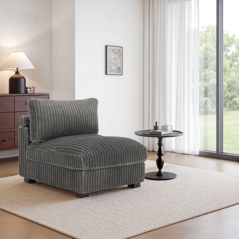 Cotton Flannel corner Sofa Armless Modular Sectional Sofa Seamless Combination