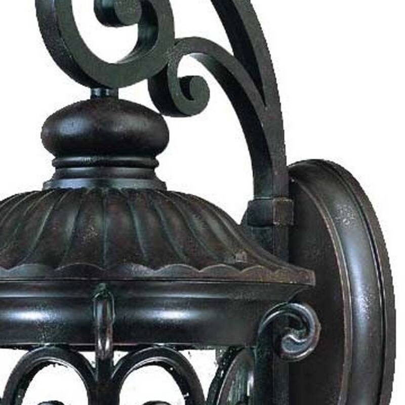 Glass Flush Wall Mount Light with 3 LED Bulbs and Seeded Shade - 14” x 11.25” x 27.5” (D x W x H)