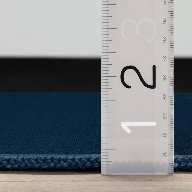 Well Woven Plain Solid Modern Flat-Weave Area Rug
