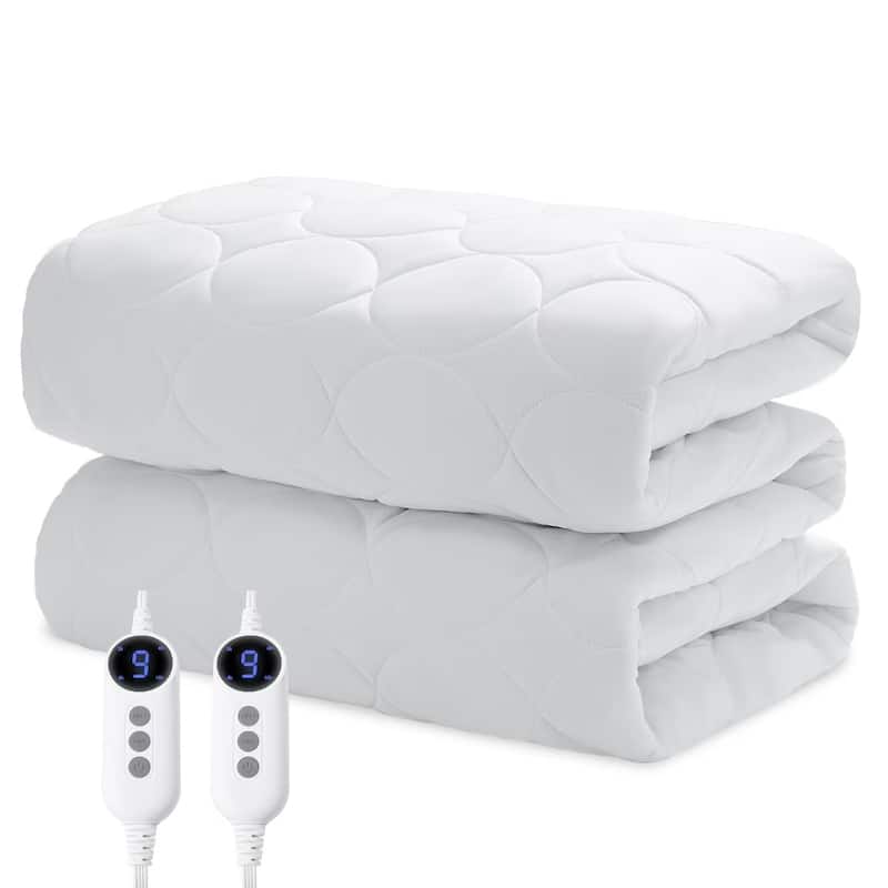 Temperature Regulating Electric Heated Mattress Pad With Controllers
