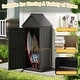 preview thumbnail 5 of 5, Storage Shed Outdoor Lockable, Resin Garden Tool Shed, Heavy-Duty Weather Resistant Cabinet for Patio, Backyard, or Garage