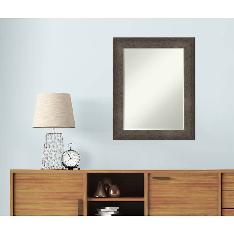 Dappled Half-Inch-Bevel Wood Framed Wall Mirror - Glass Size 18x24