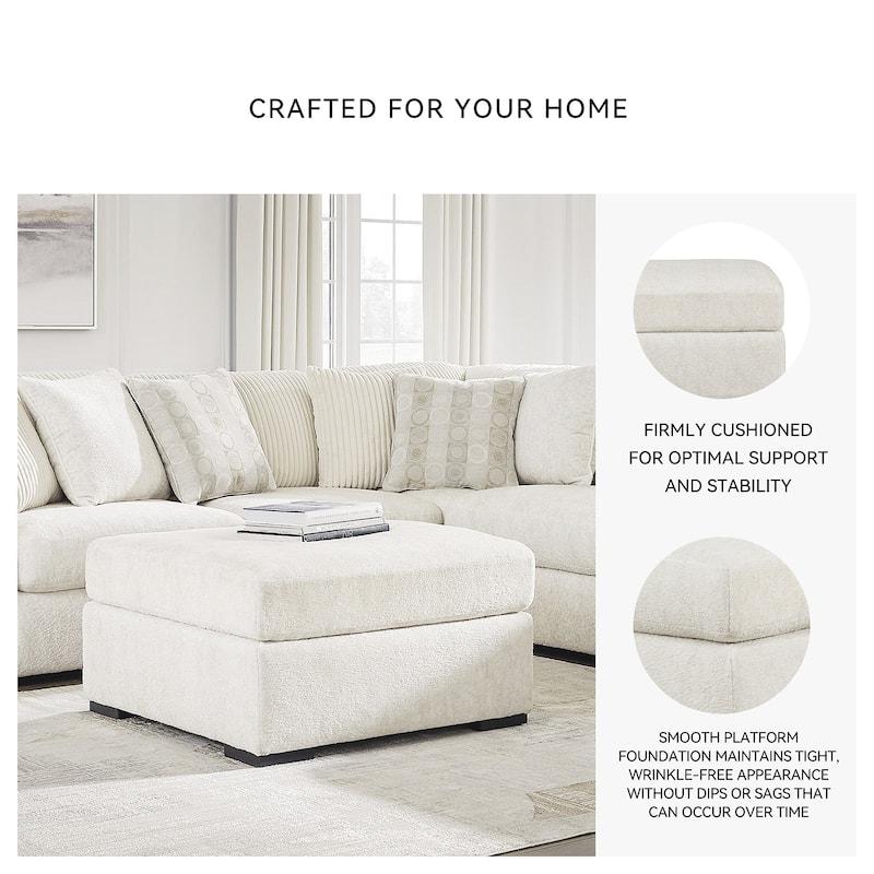 Signature Design by Ashley Chessington Ivory Oversized Accent Ottoman