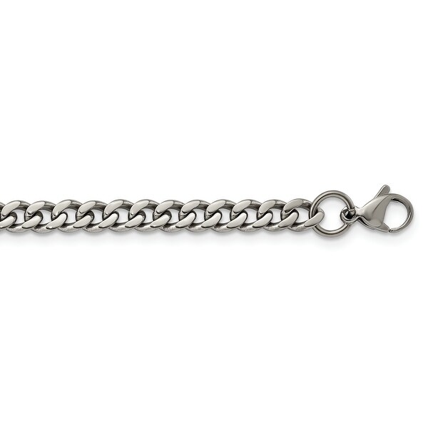 Chisel Titanium Polished 5.5mm Curb Chain with Lobster Clasp. Opens flyout.