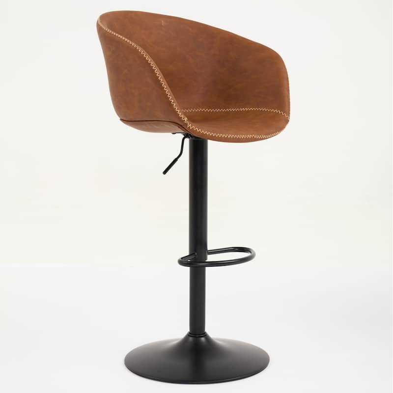 Mid-Century Modern Adjustable Swivel Bar Stools