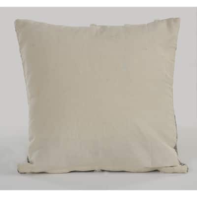 HomeRoots 18" X 18" Black And Grey 100% Cotton Striped Zippered Pillow