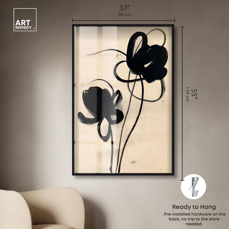 Florals in the Minimal I Shadowbox by Art Remedy