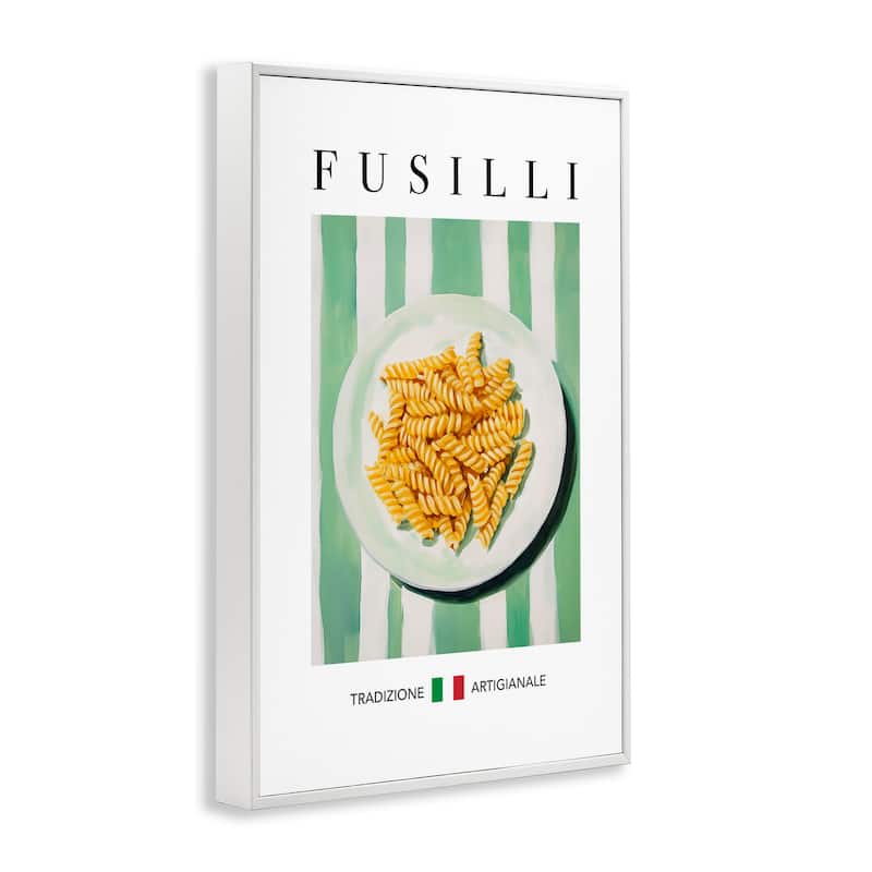 Stupell Traditional Fusilli Pasta Framed Giclee Art Design By Andreas Magnusson