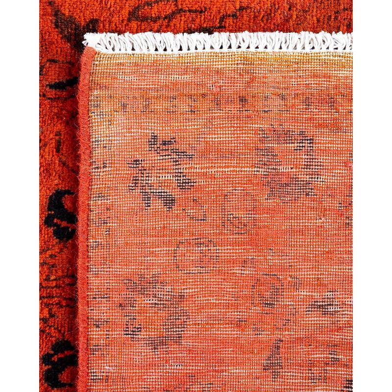Overdyed, One-of-a-Kind Hand-Knotted Area Rug - Orange - 3' 2" x 5' 5"