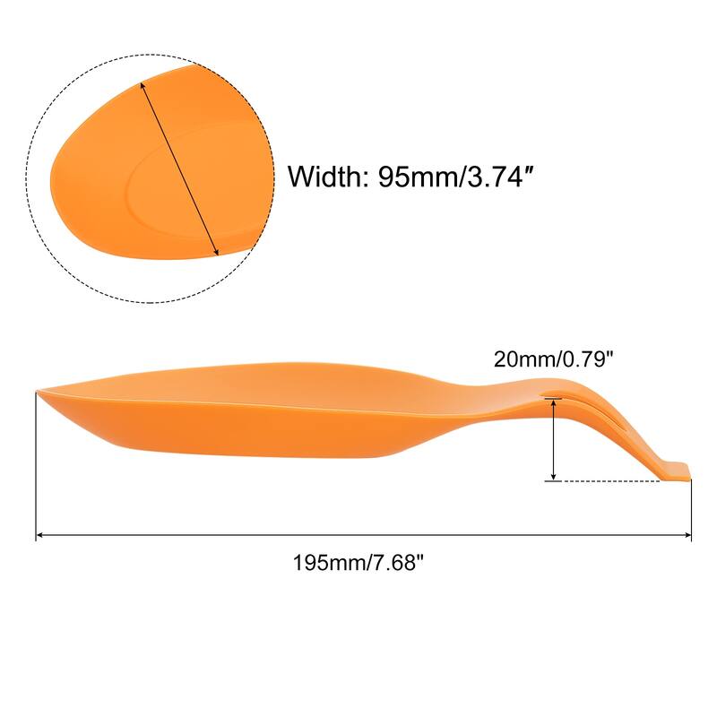 3.74" Heat Resistant Silicone Spoon Rest Kitchen Utensil Holder, 2Pcs - Orange - 2Pcs