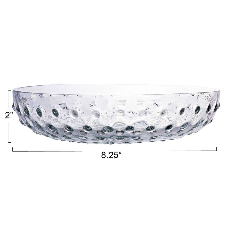 Glass Hobnail Serving Bowl