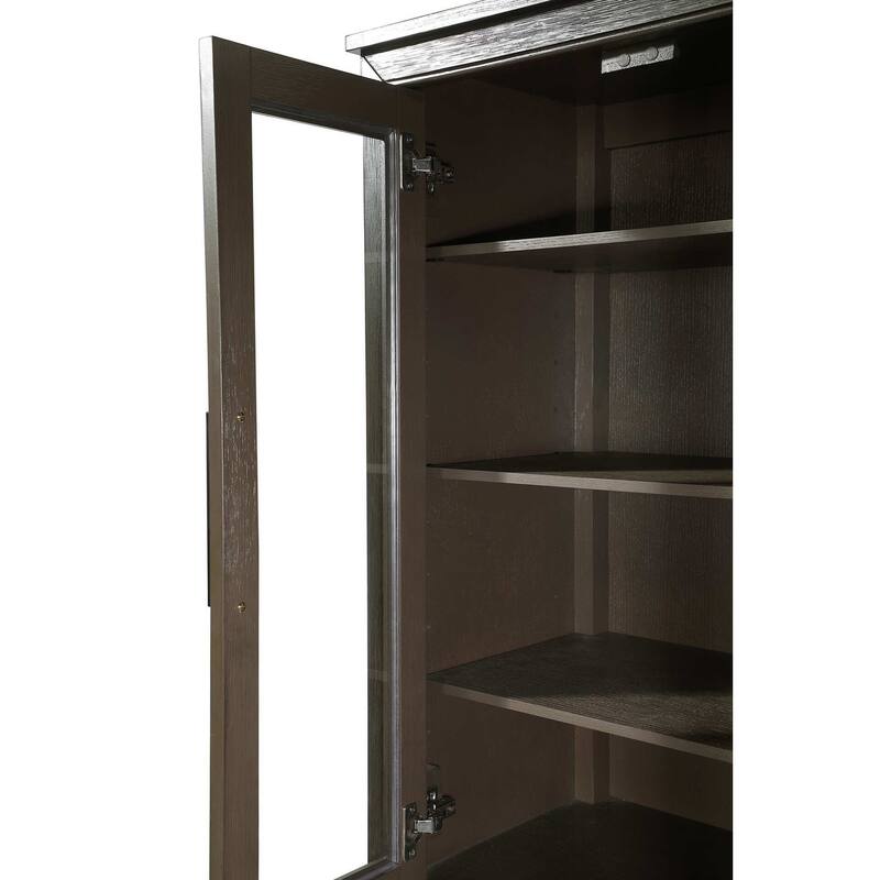 Winslow 16-28 Inch Bath Storage Glass Cabinet