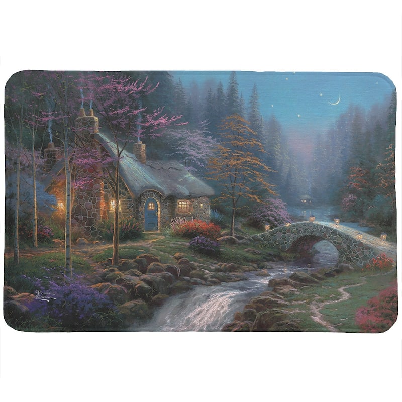 Thomas Kinkade Twilight Cottage Memory Foam Rugby Laural Home - On Sale ...