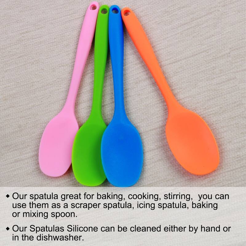 4 Pcs Silicone Spatula Heat Resistant Non Stick Kitchen - 8.3" x 1.57"(L*W)
