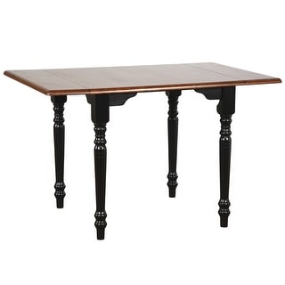 Wooden Rectangular Extendable Drop Leaf Dining Table - 48" - Brown and ...