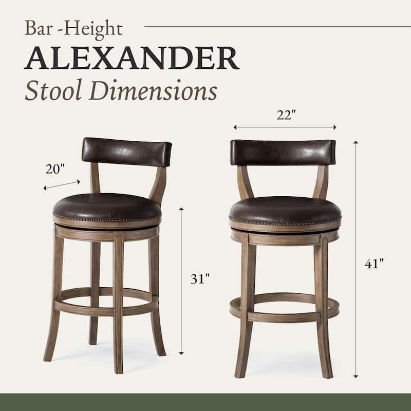 Maven Lane Alexander Swivel Kitchen Stool