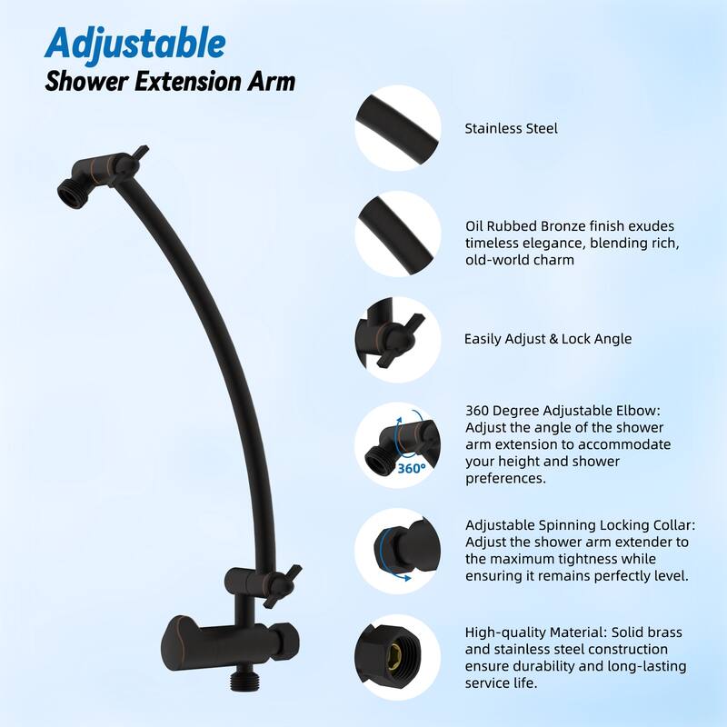 Dual Showerhead Combo, Metal Rain Shower Head, 4-Spray Handheld Spray
