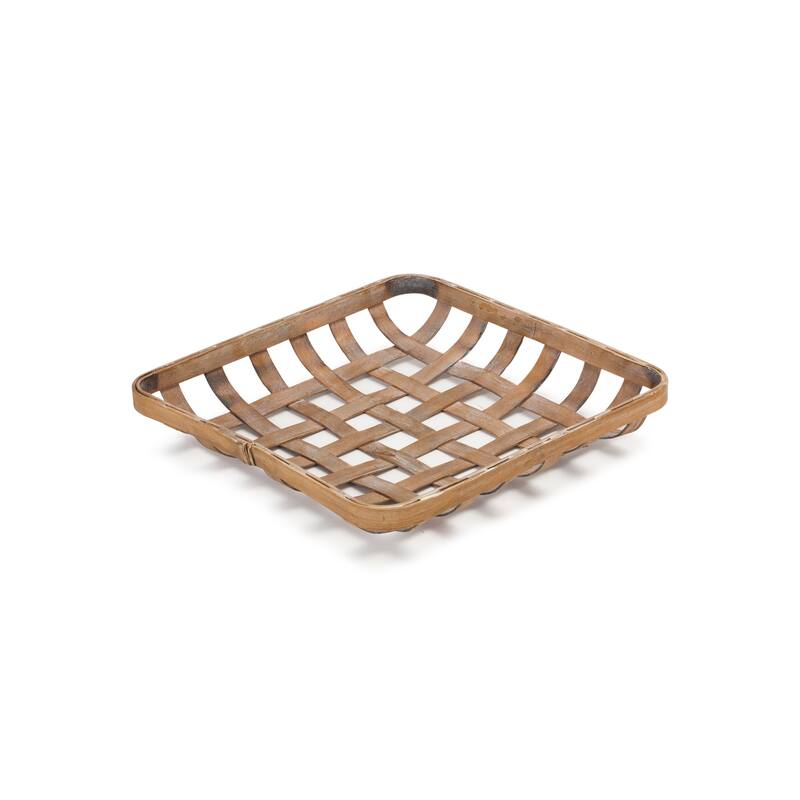 Bamboo Tray (Set of 2) - 17 x 17 x 3.25 - 17 x 17 x 3.25
