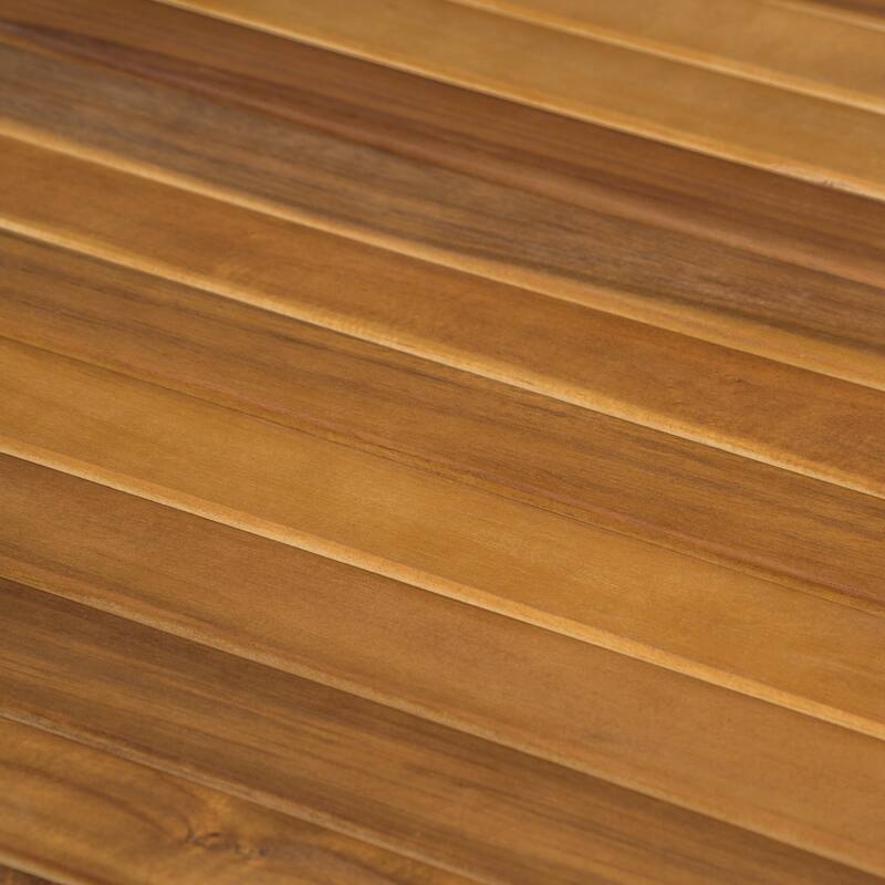 Acacia Wood Outdoor Dining Table Curved Frame Patio Garden