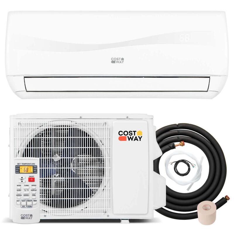 9000BTU Inverter Air Conditioner & Heater Wall AC Unit w/ Installation - White