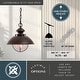 preview thumbnail 4 of 6, Harwich 1 Light Bronze Coastal Outdoor Barn Dome Pendant Clear Glass - 10-in W x 10.75-in H x 10-in D