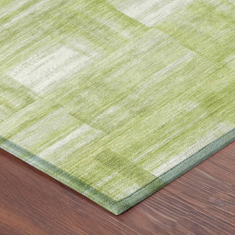 Machine Washable Indoor/ Outdoor Solid Hatches Chantille Rug