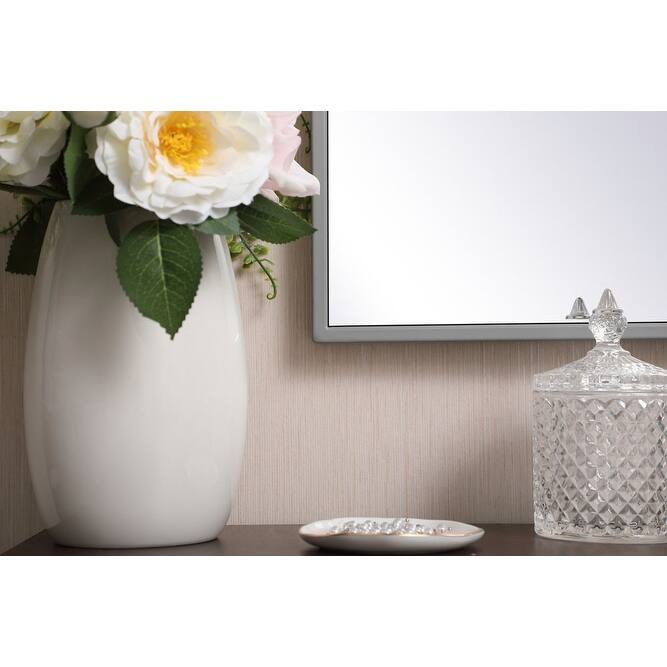 Elegant Lighting Eternity 36" x 48" Rectangular Beveled Metal Framed