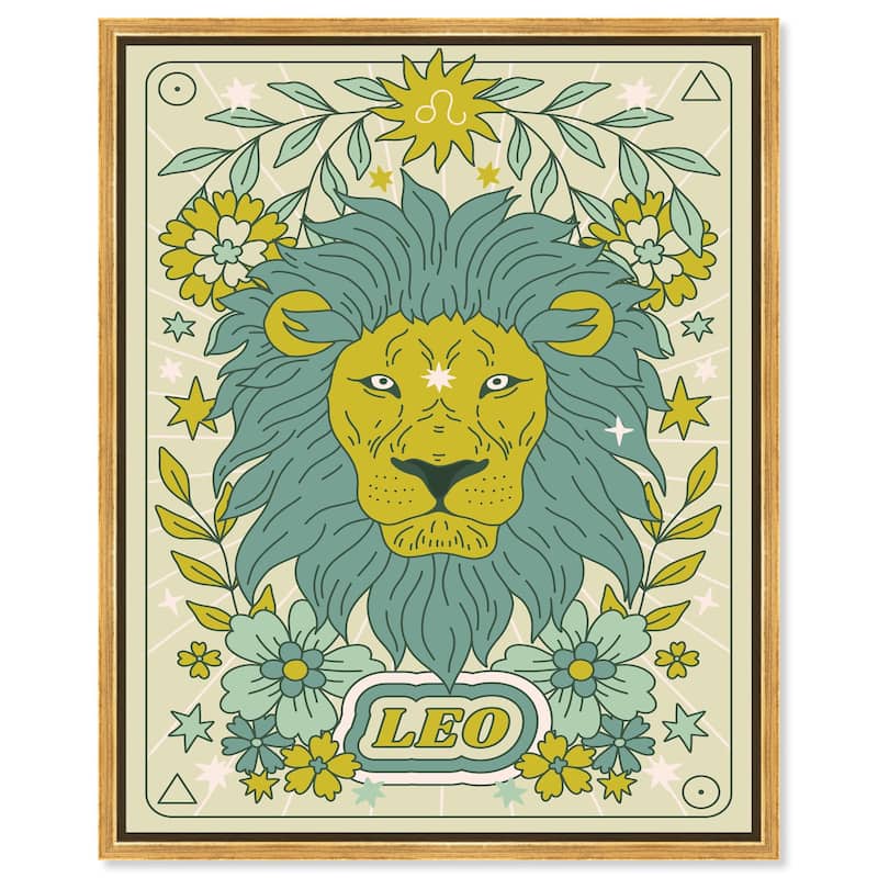 Leo Stars Card Canvas by Art Remedy - 20" x 24" - Gold