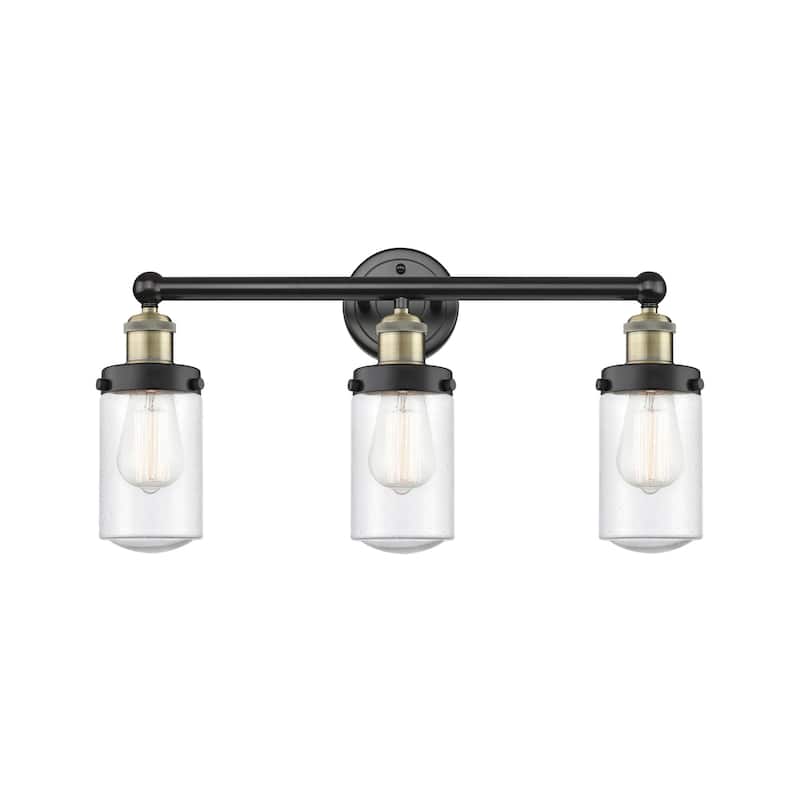 Innovations Lighting 616-3W-10-25 Dover Vanity Dover 3 Light 25" Wide - Black Antique Brass / Seedy