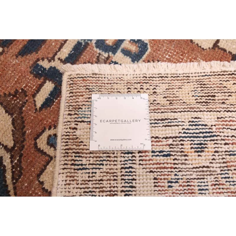 ECARPETGALLERY Hand-knotted Antalya Vintage Dark Copper Wool Rug - 6'7 x 10'3